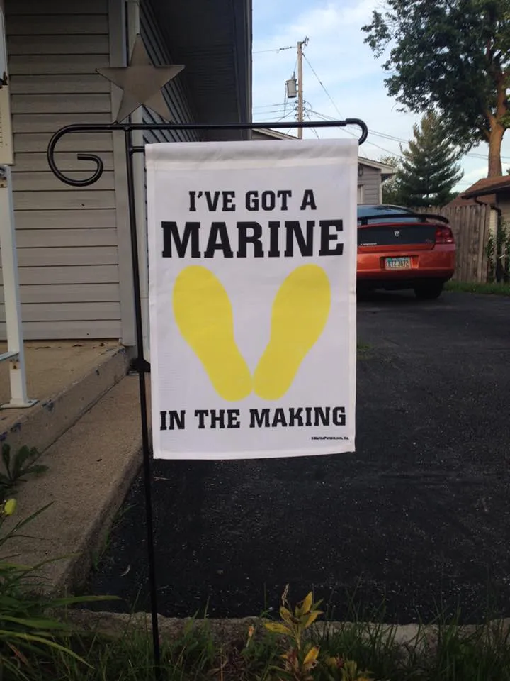 Garden Flag: A Marine in the Making Yellow Footprints