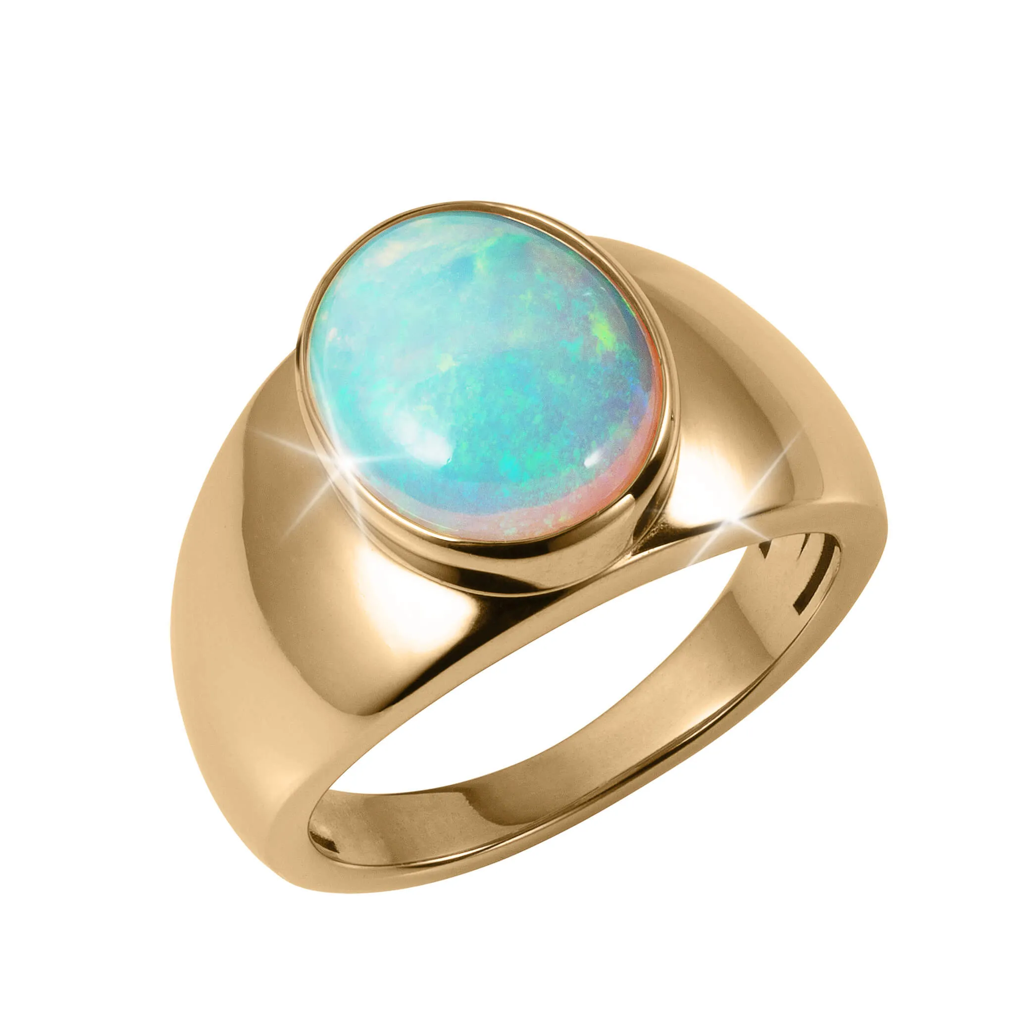 Goldfire Opal Men's Ring