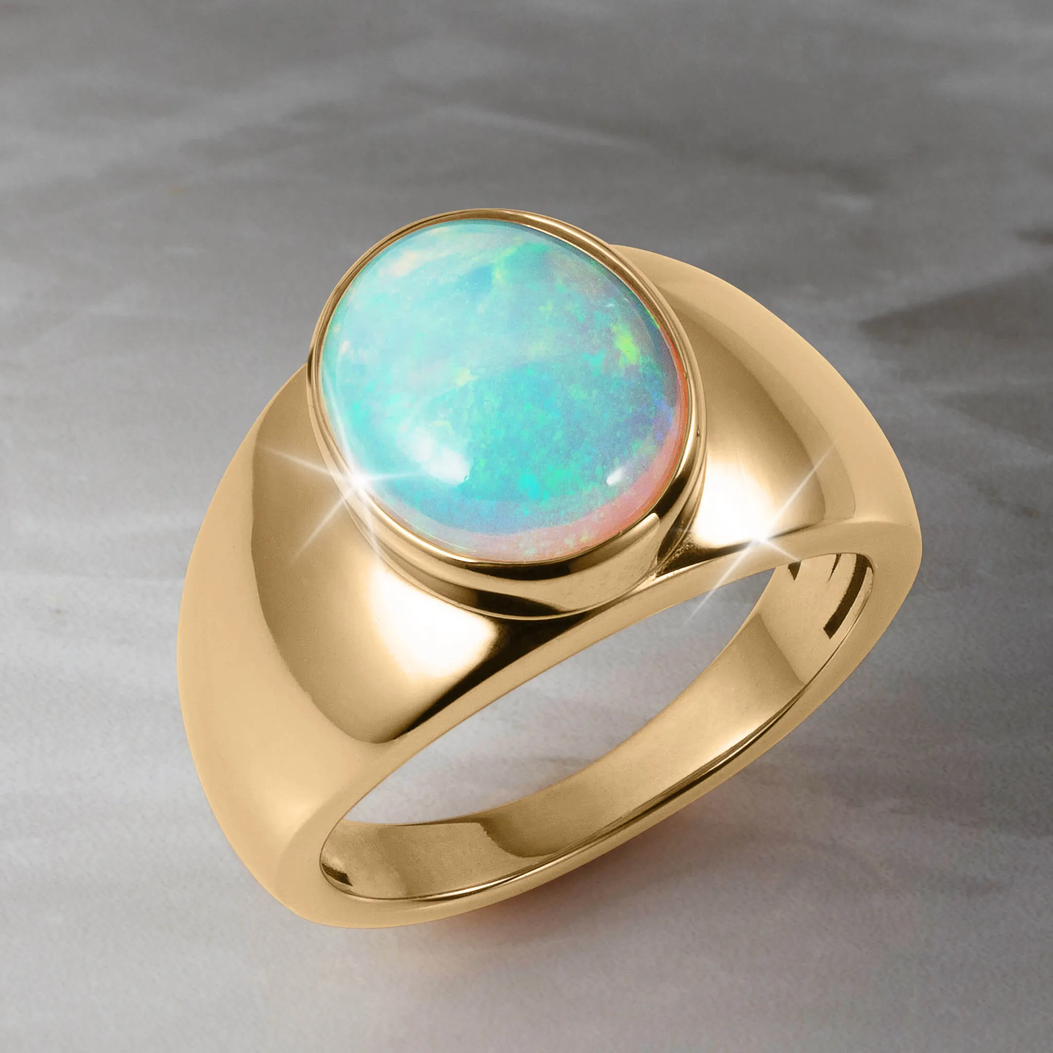 Goldfire Opal Men's Ring