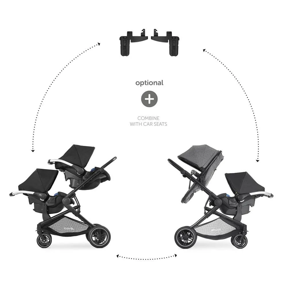 Hauck Atlantic Twin Pushchair - Melange Grey