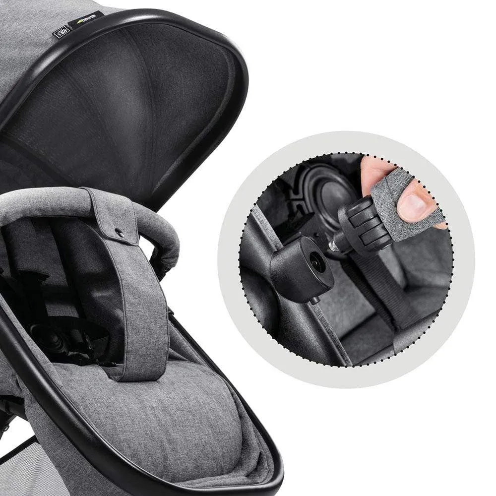 Hauck Atlantic Twin Pushchair - Melange Grey