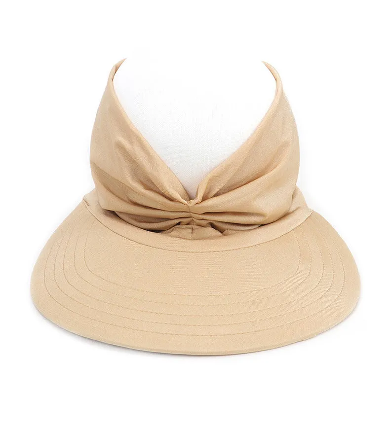 Haute Edition Women's Ruched Stretchy Headband Sun Visor Hat