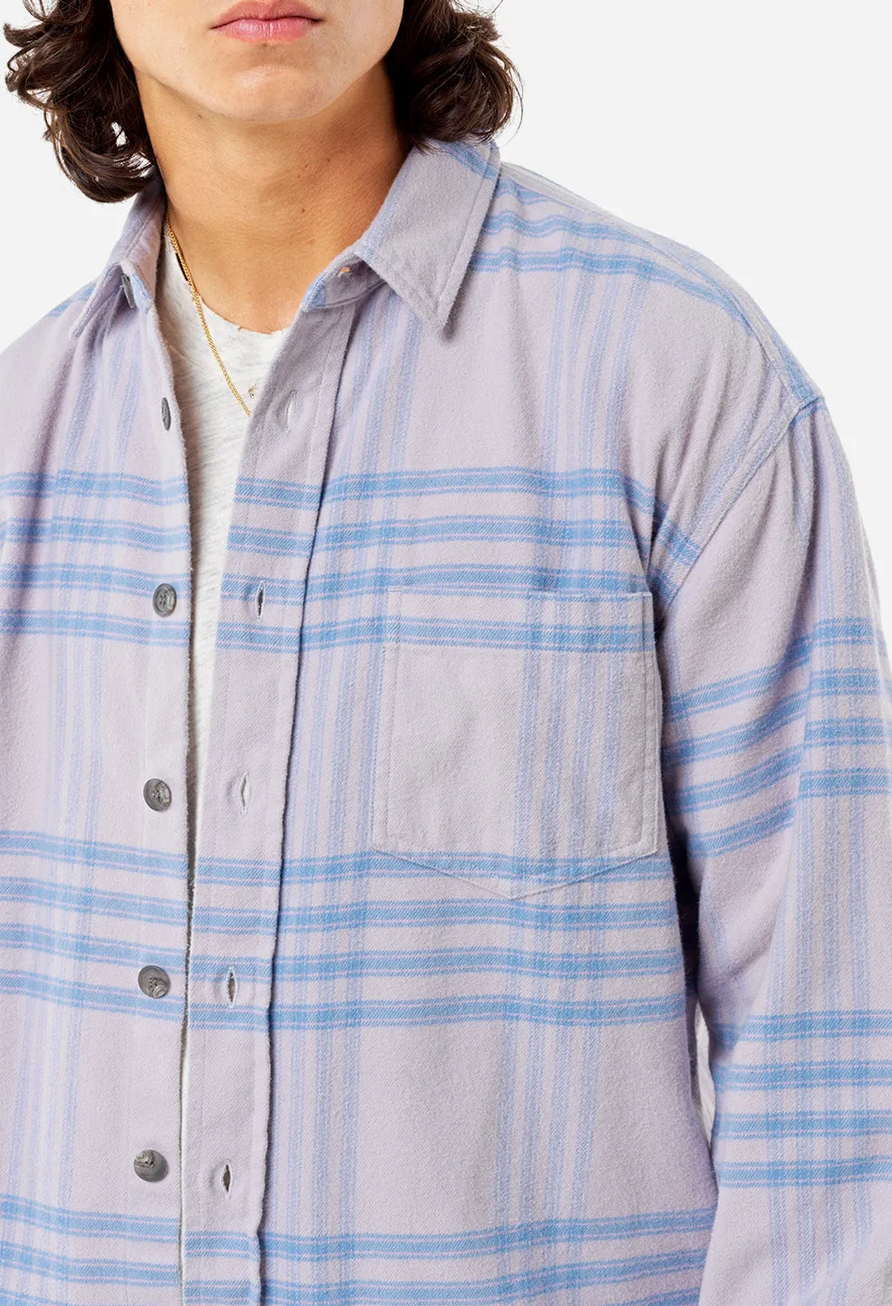 Hemi Oversized Shirt / Acai Check