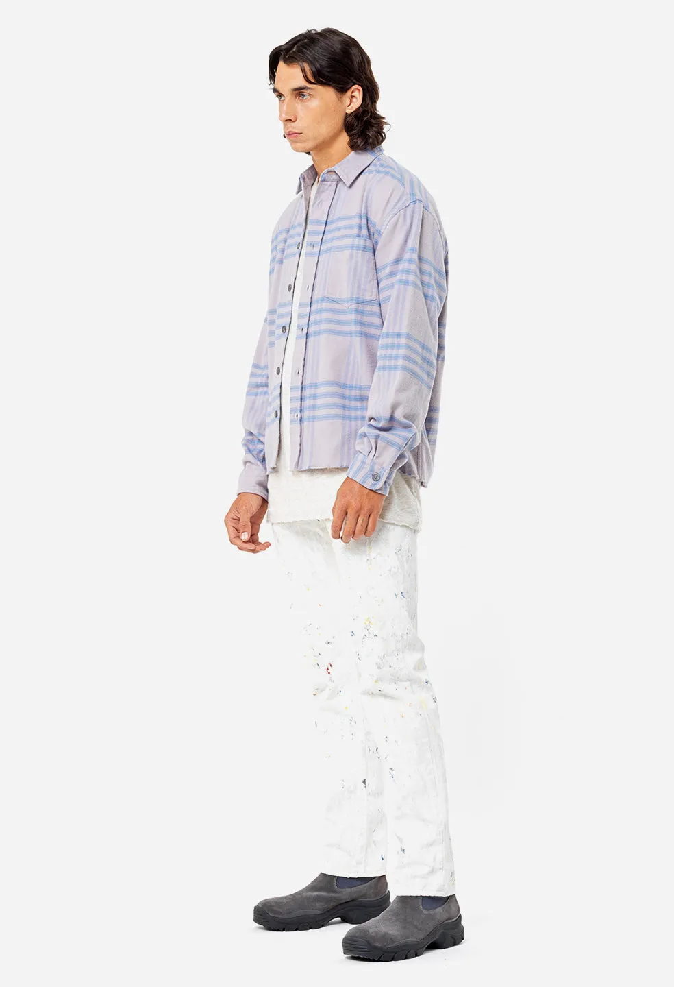 Hemi Oversized Shirt / Acai Check