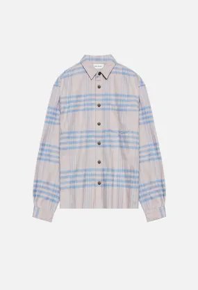 Hemi Oversized Shirt / Acai Check