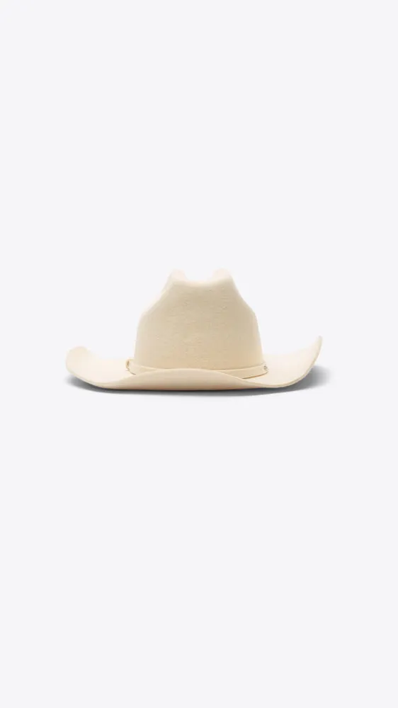 Into The Wild Cowboy Hat - Camellia White