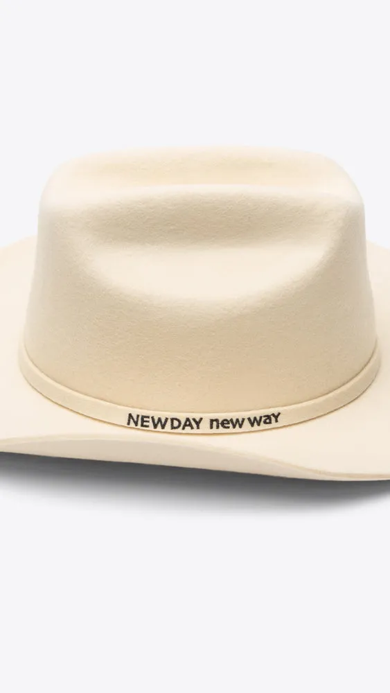 Into The Wild Cowboy Hat - Camellia White