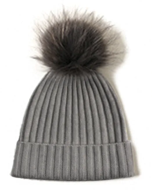 Jessa Hat Grey Cashmere