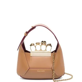 Jewelled Hobo Mini, Tan/Gold