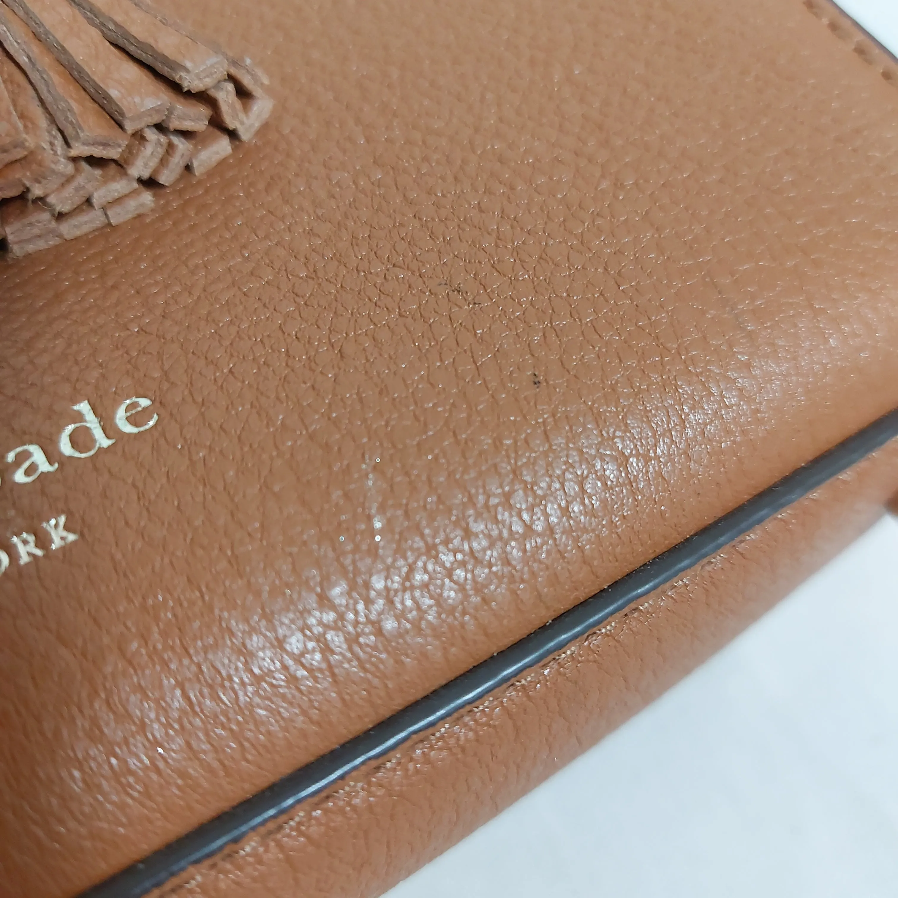 Kate Spade Tan Leather 'Hayes' Small Satchel | Gently Used |