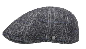 Liery's Virgin Wool Herringbone 6 panel Ivy style Grey flat cap