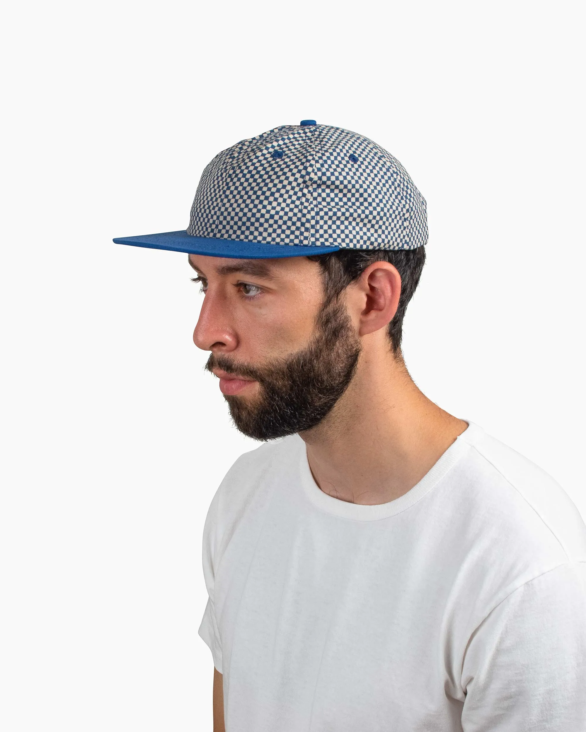 Lite Year Mini Check 6 Panel Cap Varsity Blue