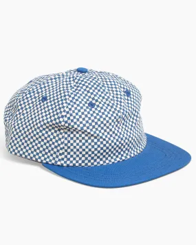 Lite Year Mini Check 6 Panel Cap Varsity Blue