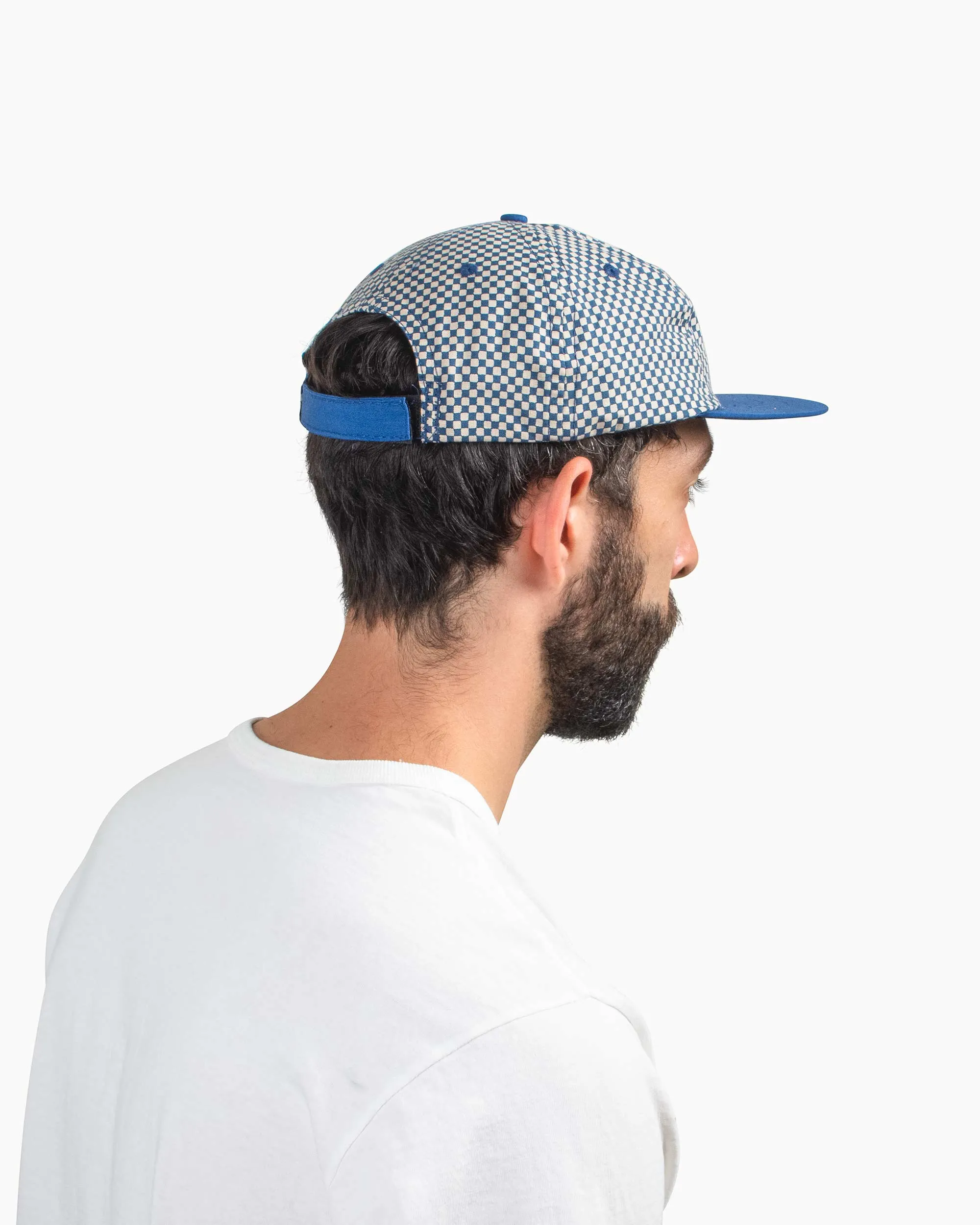 Lite Year Mini Check 6 Panel Cap Varsity Blue