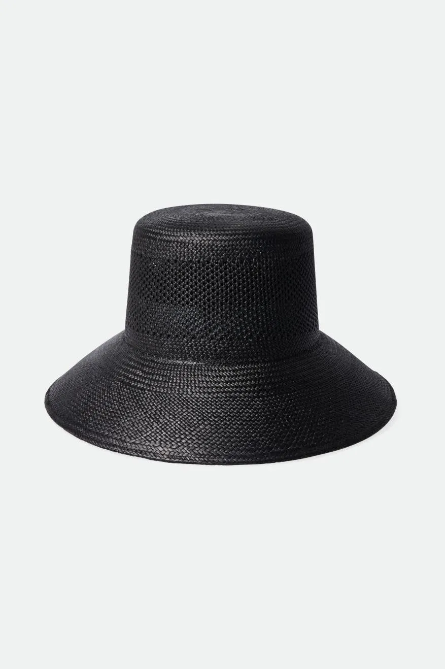 Lopez Panama Straw Bucket Hat - Coronado Black