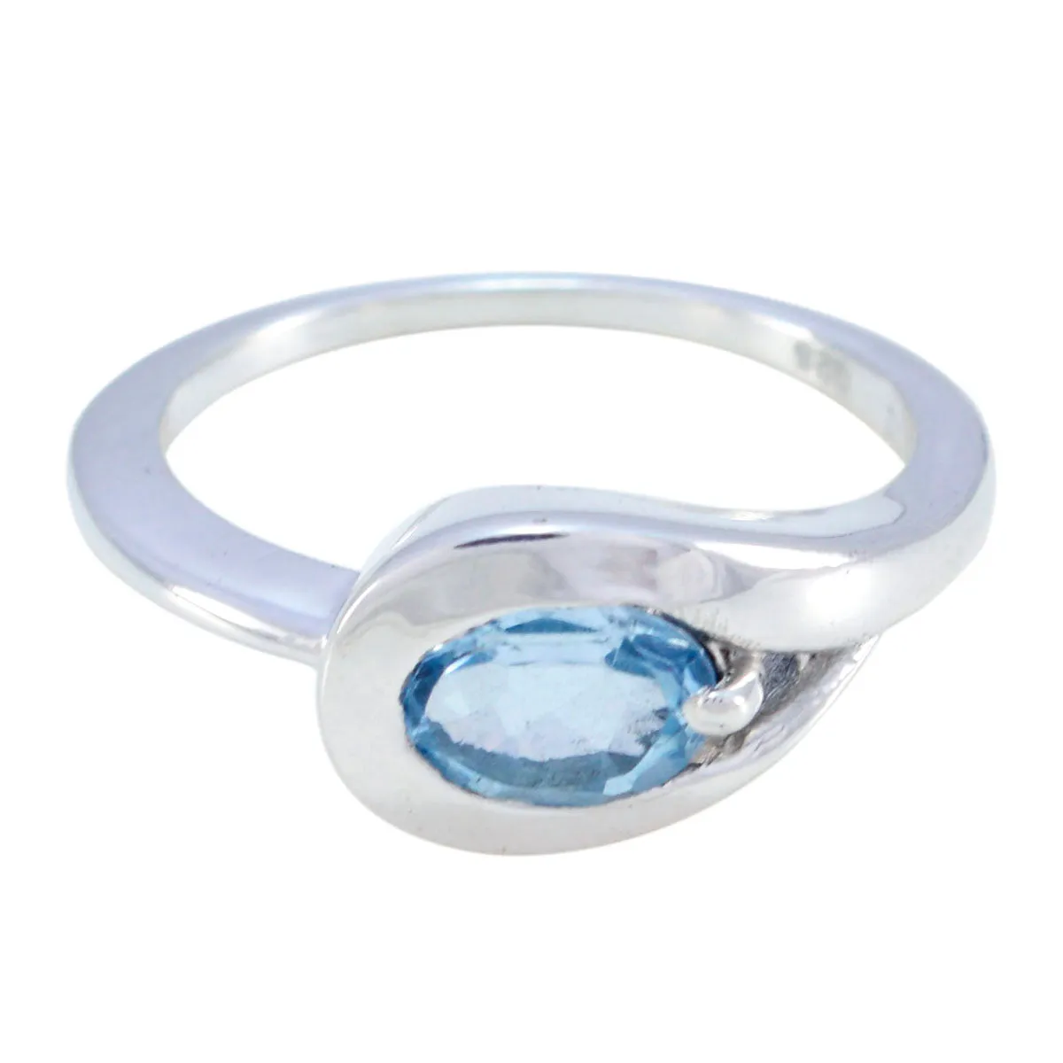 Lovesome Gems Blue Topaz 925 Sterling Silver Rings Jewelry Organizers