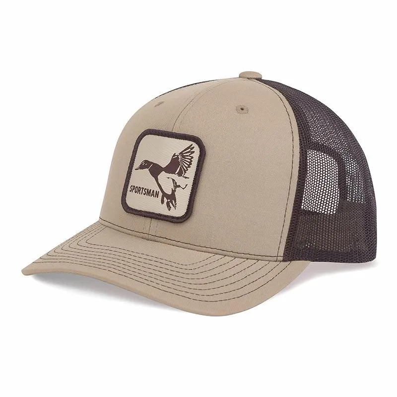 Mallard Patch Snapback Hat - Khaki/Coffee