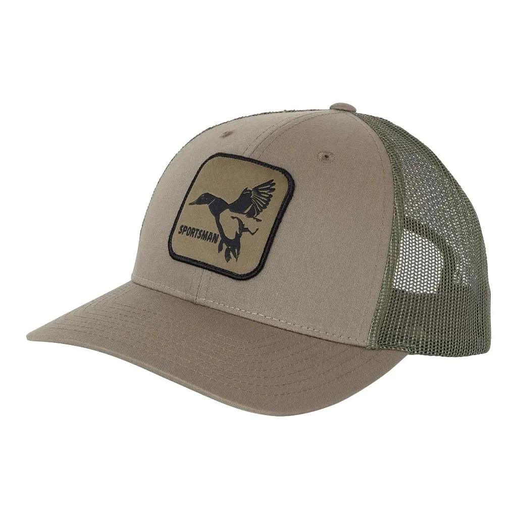 Mallard Patch Snapback Hat - Khaki/Coffee