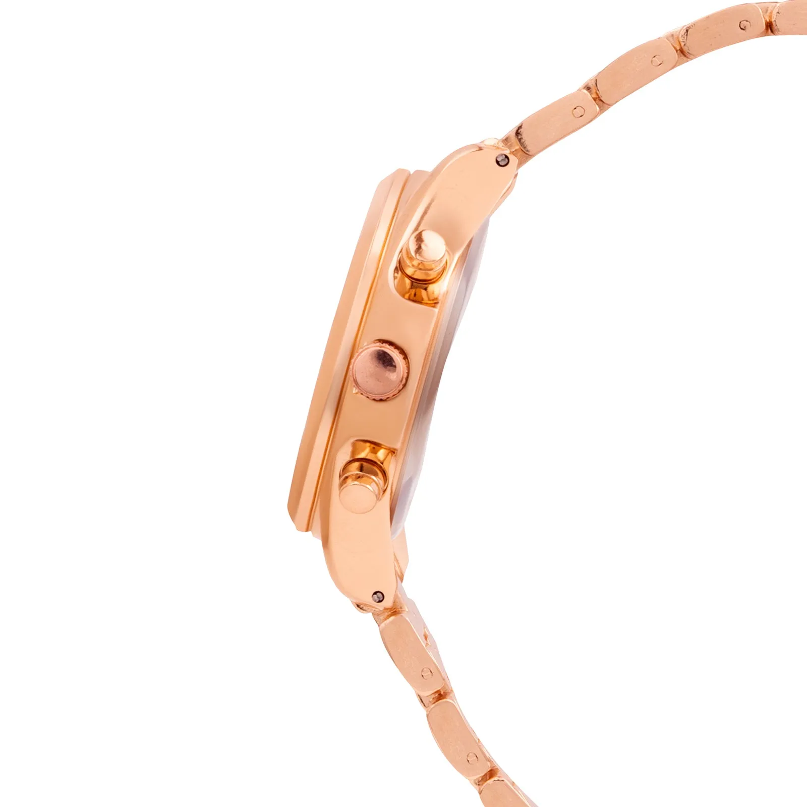 Meghan All Rosegold Metallic Strap Watch