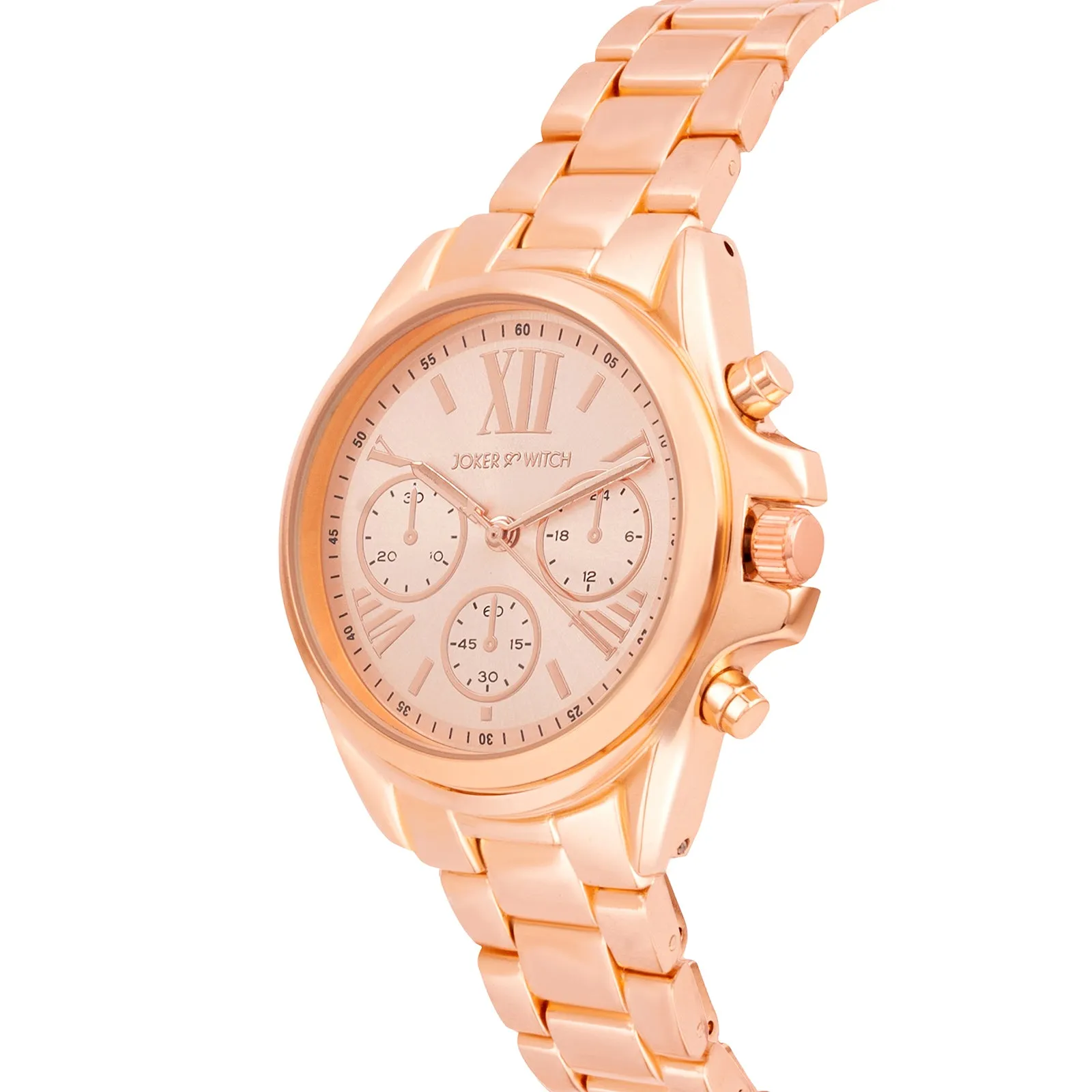 Meghan All Rosegold Metallic Strap Watch