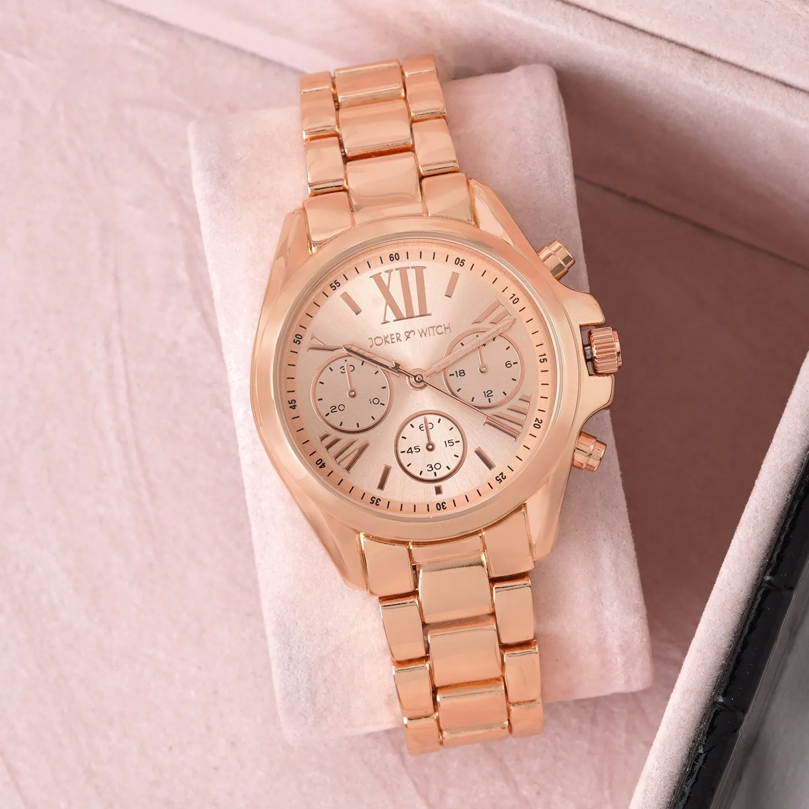 Meghan All Rosegold Metallic Strap Watch