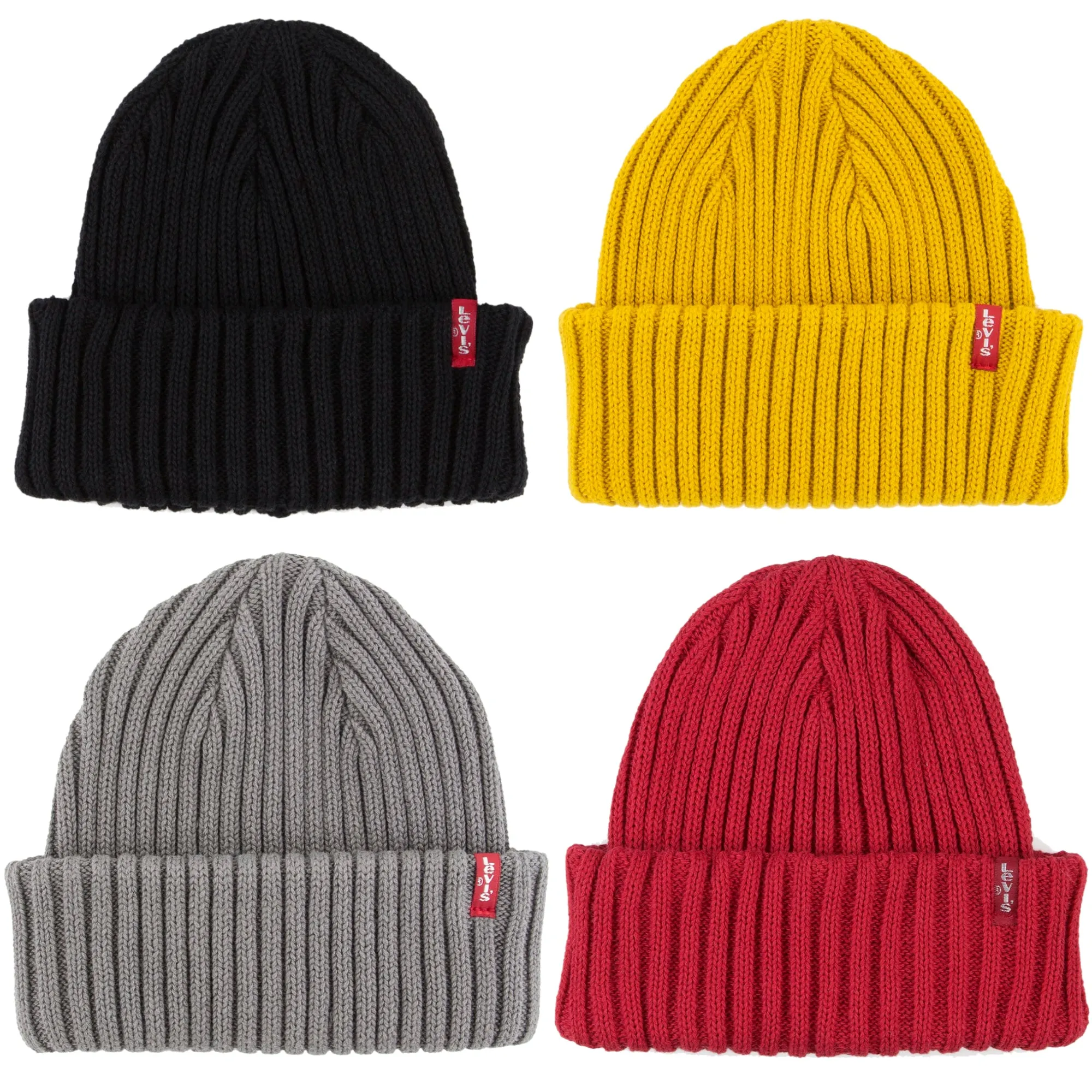 Mens Levi's 'Ribbed' Beanie Hat