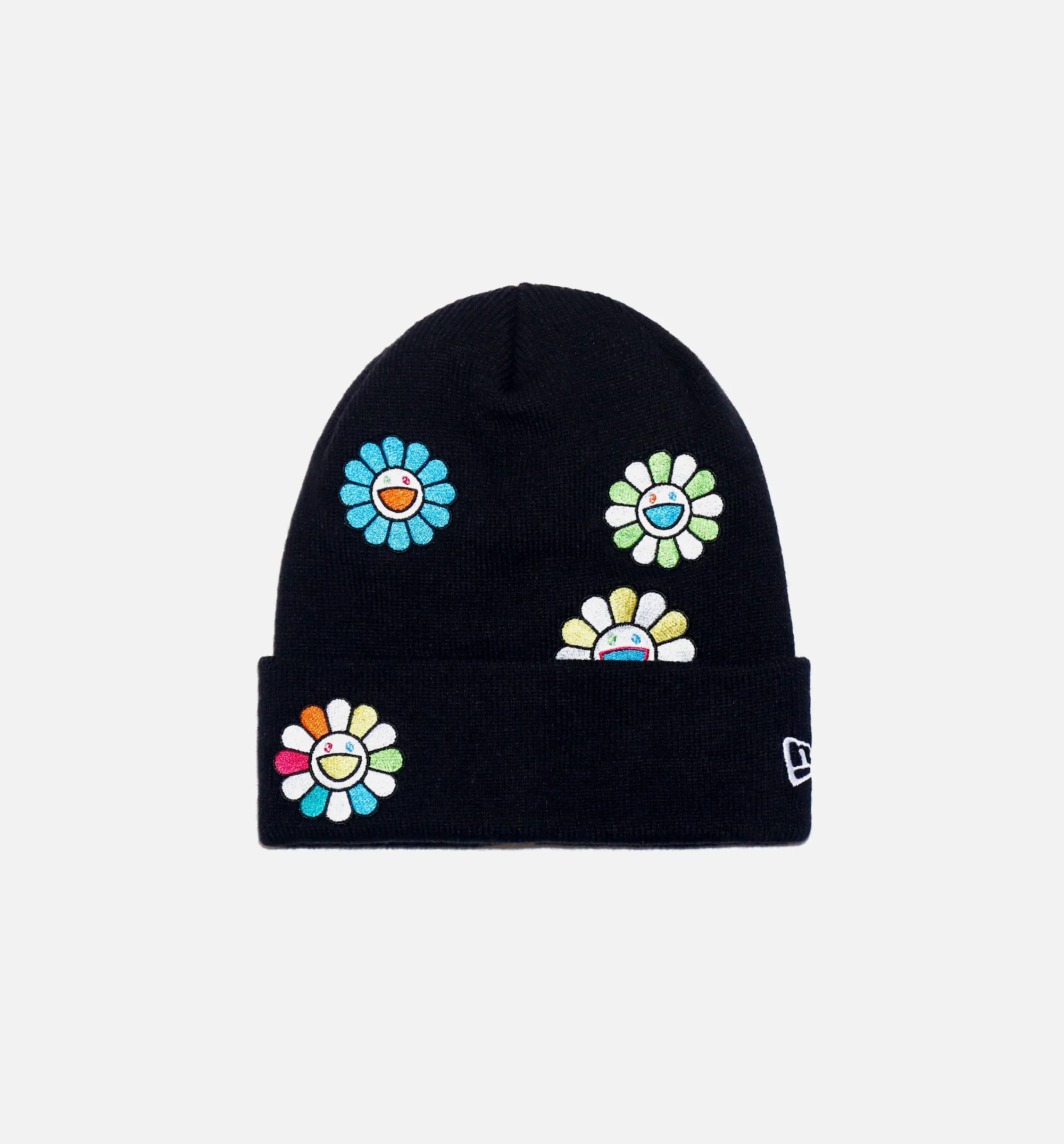 New Era x Takashi Murakami Basic Cuff Knit Beanie Mens Hat - Black/Multi