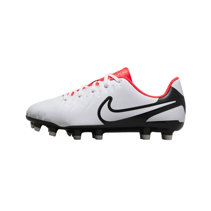 Nike boys football boot Legend 10 Club FG/MG DV4352 100 white-black-crimson