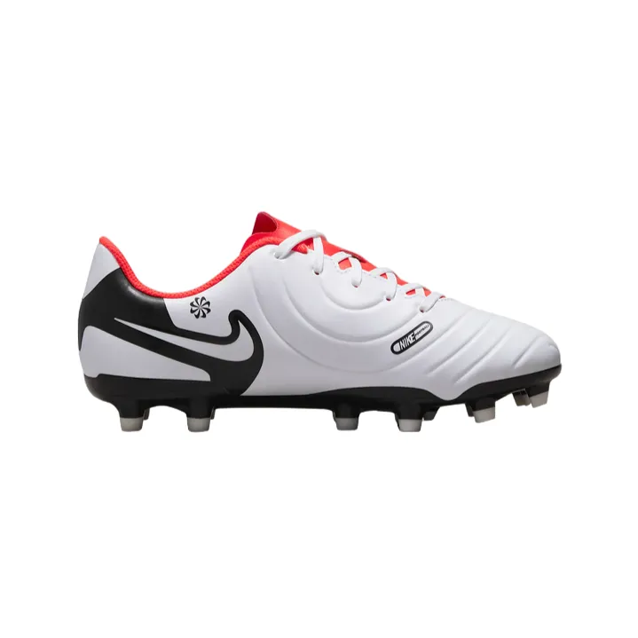 Nike boys football boot Legend 10 Club FG/MG DV4352 100 white-black-crimson