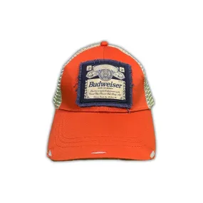 Orange Budweiser Mesh Hat