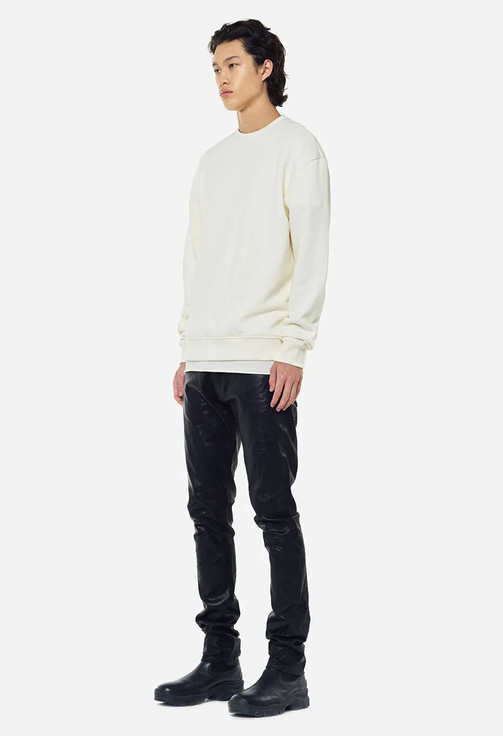 Oversized Crewneck Pullover / Salt