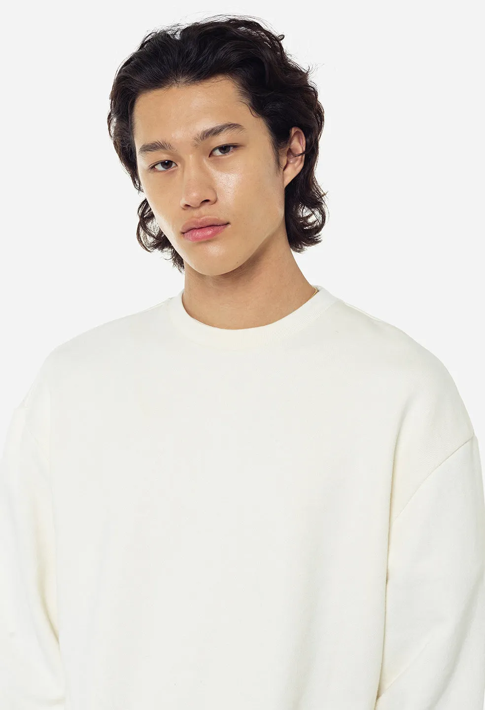 Oversized Crewneck Pullover / Salt