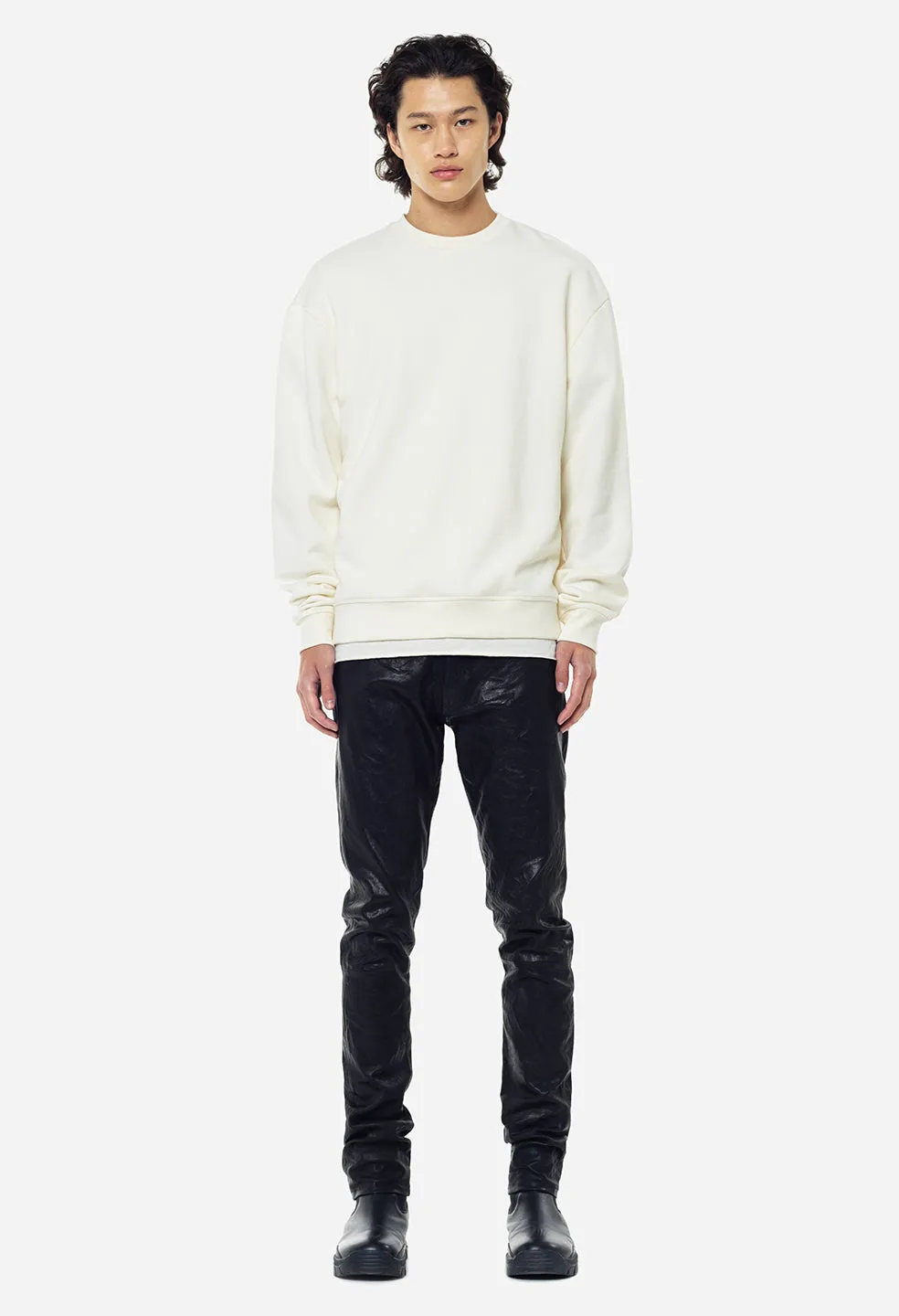 Oversized Crewneck Pullover / Salt