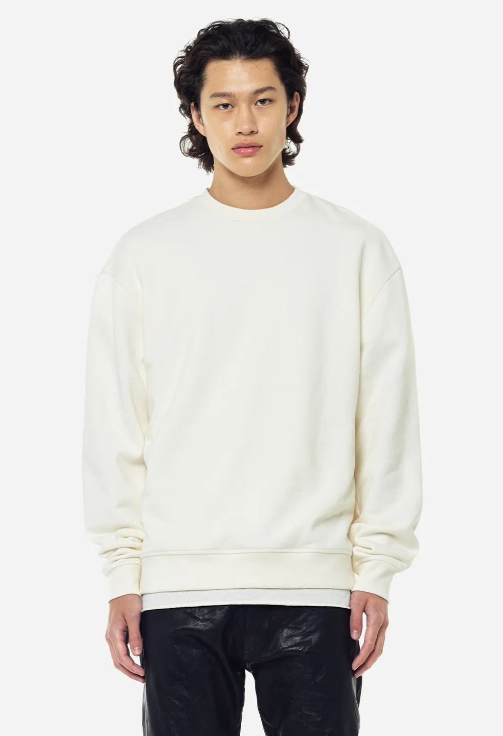 Oversized Crewneck Pullover / Salt