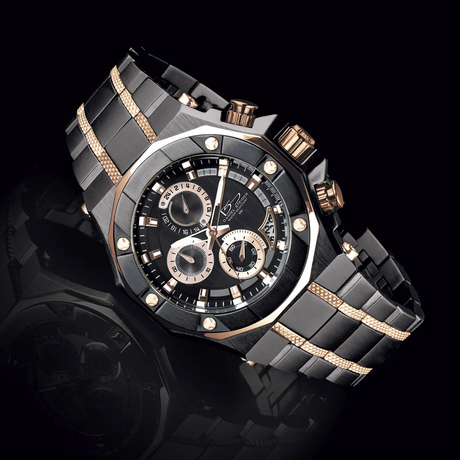 Phantom Rose Gold & Black Watch