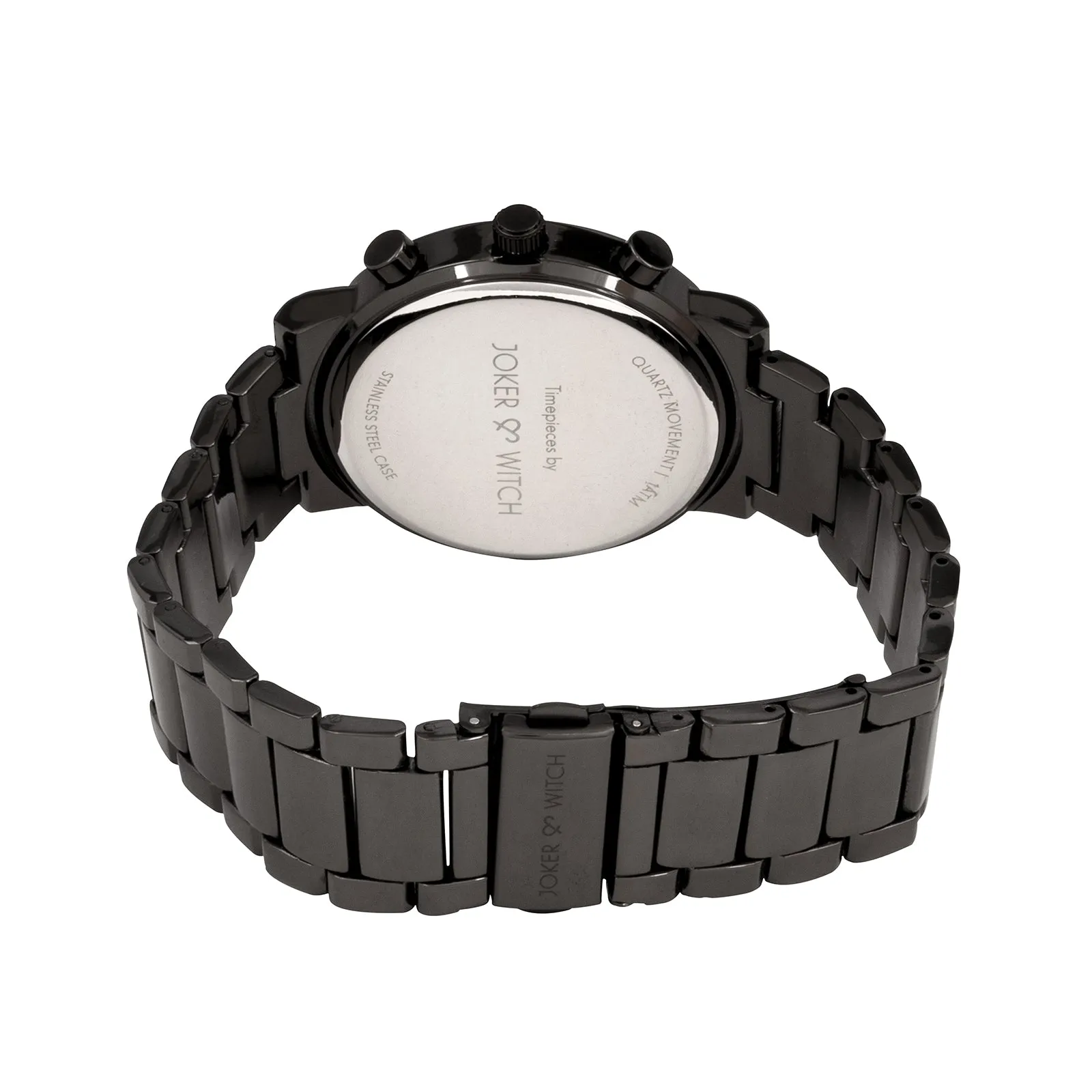 Pierce All Black Metallic Strap Watch