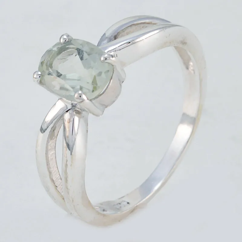 Prettyish Gem Green Amethyst 925 Silver Ring Handmade Jewelry Ideas