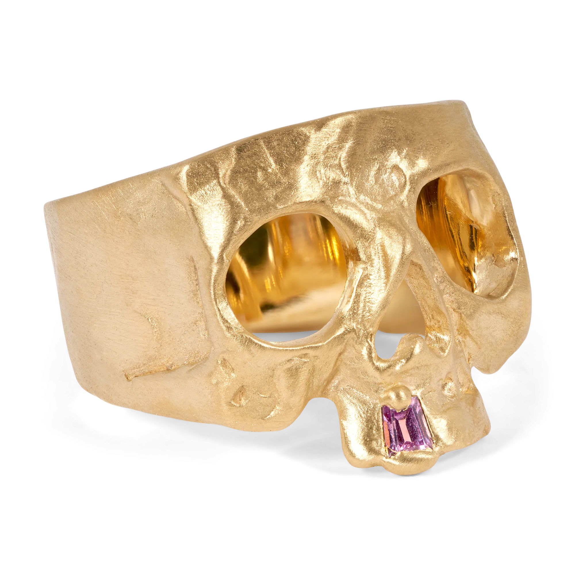 Purple Snaggletooth Skull Ring - Made to Order