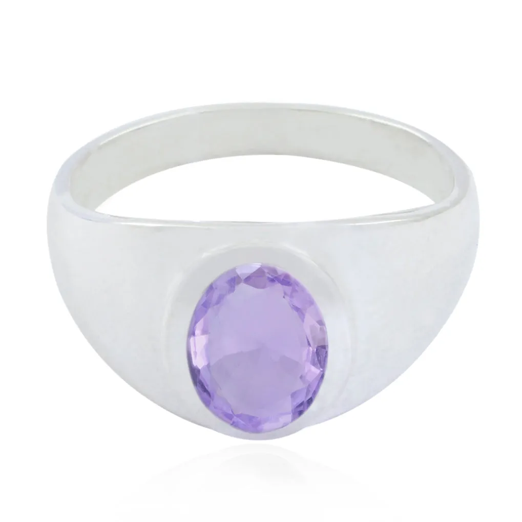 Riyo Cute Gems Amethyst 925 Sterling Silver Rings Asian Jewelry