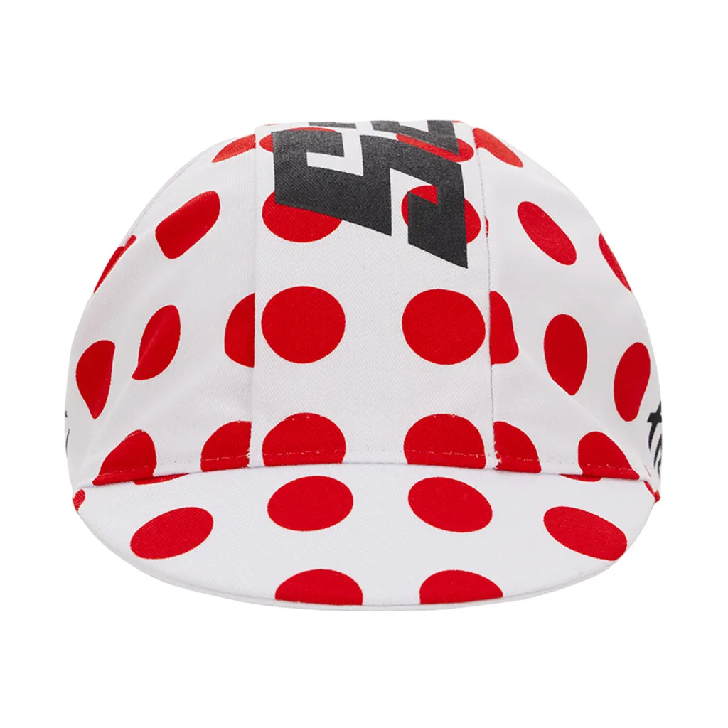 Santini TDF Kom Cycling Cap - Polka Dots