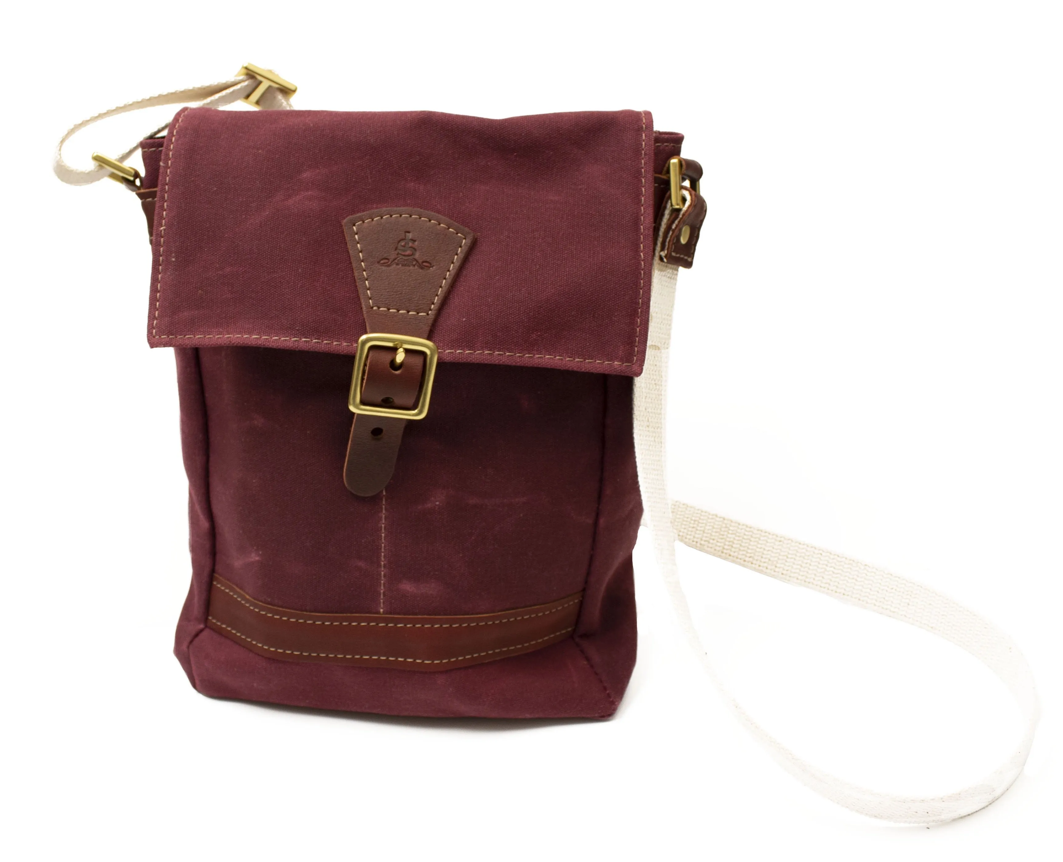 Satchel - Maroon & Chestnut Leather