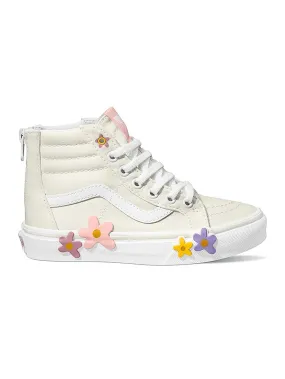 SK8-Hi Zip Flower Egret Shoes (Kids)