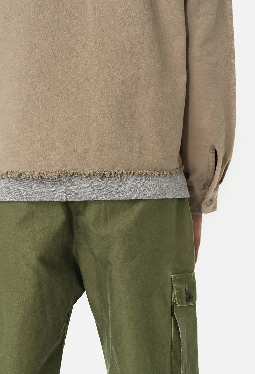 Solid Hemi Oversized Shirt / Tan