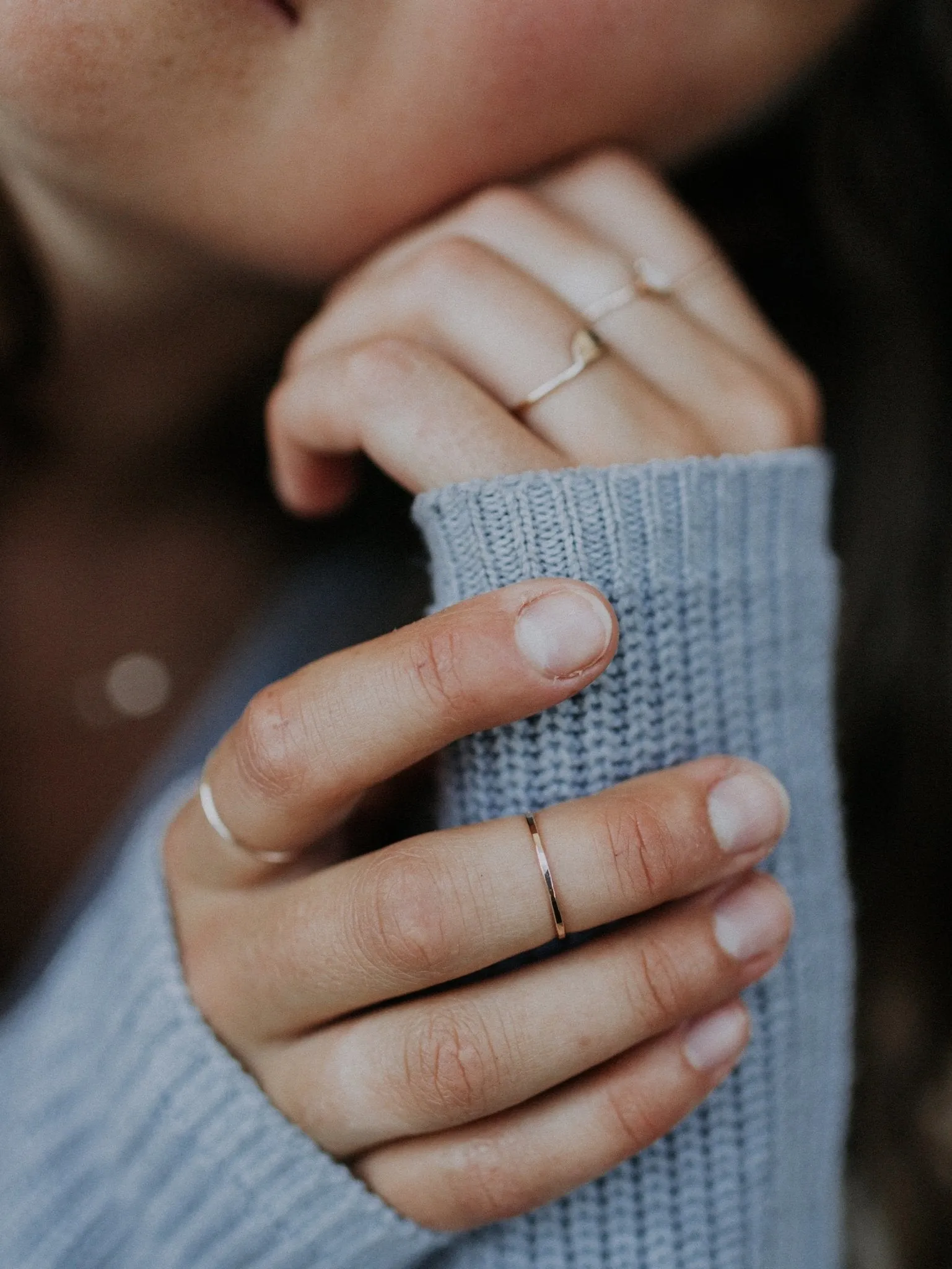 STACKING RING | HAMMERED