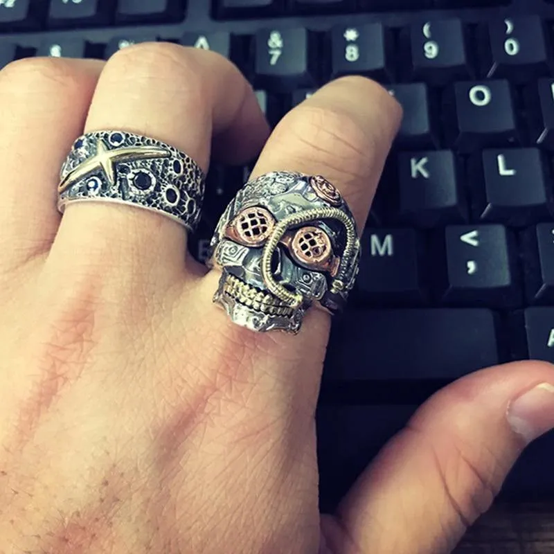 Steampunk Skull Ring