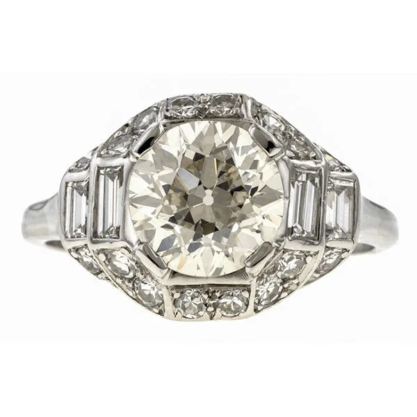 Vintage Engagement Ring, RBC 1.92ct.